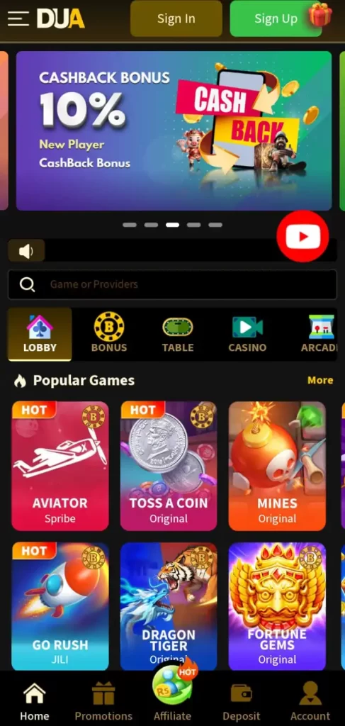 dua66 game login